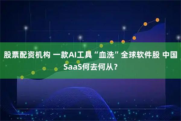 股票配资机构 一款AI工具“血洗”全球软件股 中国SaaS何去何从？