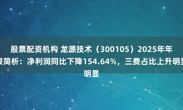 股票配资机构 龙源技术（300105）2025年年报简析：净利润同比下降154.64%，三费占比上升明显